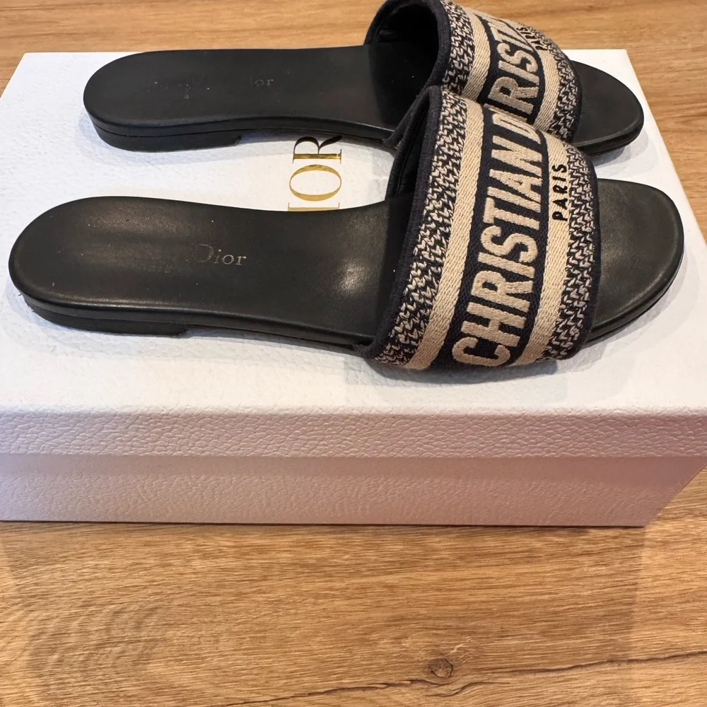 Dior Black, navy and Tan Sandals - Picture 2 of 4